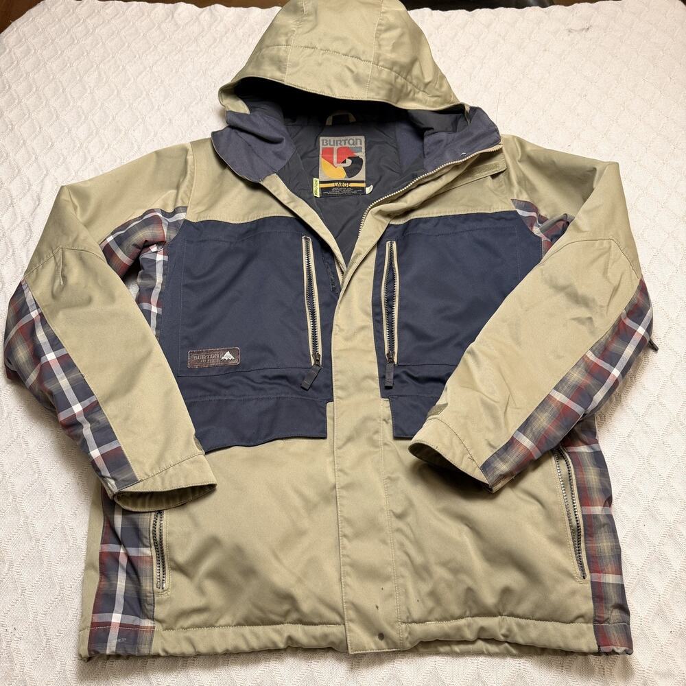 Burton Snowboard Launch Jacket Mens L Hooded Winter Coat Technical Park
